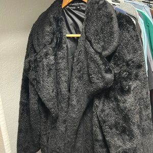 Shein womens heavy fur coat